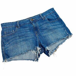 BDG Low Slimming Frayed Cut-Off Jean Shorts